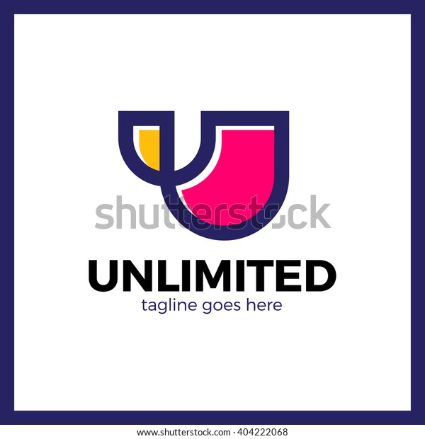 Unlimited Logo Letter U Line Logos のベクター画像素材 ロイヤリティフリー