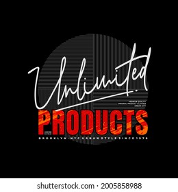 unlimited product typography for print t-shirt,poster,postcard,banner and other uses.stylish typography slogan.new abstract concept.
