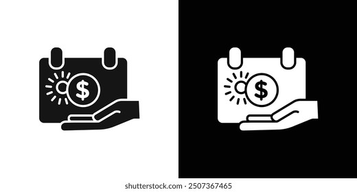 Unlimited PTO icon flat line symbol set.