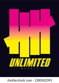 Unlimited slogan print