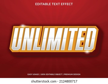 Unlimited Text Effect Editable Template With Abstract And Modern Style Use For Business Logo And Brand