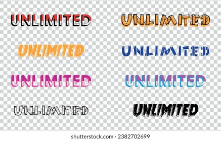 Unlimited, T-Shirt Design Bundle, T Shirt Design Bundle, Typography bundle design, Typography design, Bundle with Retro style on White Background svg