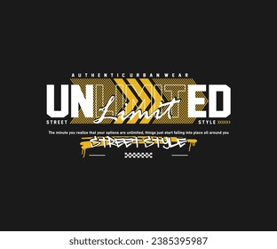 unlimited typography Graphic Design illustration for fashion graphics, slogan tee, urban streetwear style t-shirts design, hoodies, etc