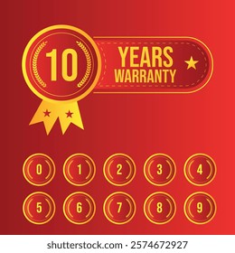 Unlimited Warranty Collection Badge with different numbers you can customized your own