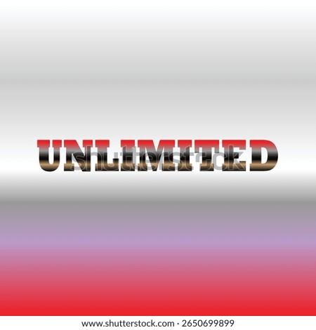 Unlimited Wordmark with Gradient Effect for Marketing and Promotion