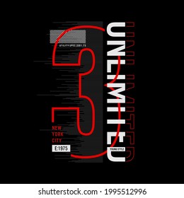 unlimited young style typography slogan for t-shirt design,etc. vector illustration
