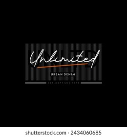 unlimited,typography graphic design, for t-shirt prints, vector illustration.