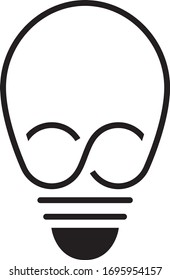Unlimted idea logo with bulb icon and unlimited icon