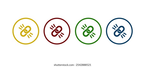 Unlink chain icon vector. chain icon in flat style concept.