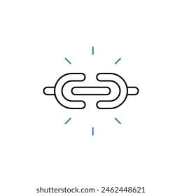 unlink concept line icon. Simple element illustration. unlink concept outline symbol design.