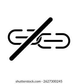 Unlink Glyph Icon Design For Personal And Commercial Use