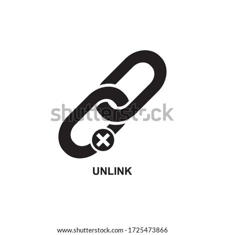 UNLINK ICON , CHAIN ICON VECTOR