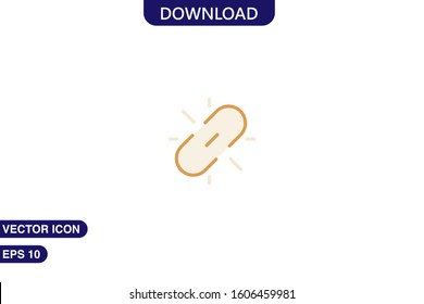 Unlink icon in trendy flat style isolated on white background vector illustration