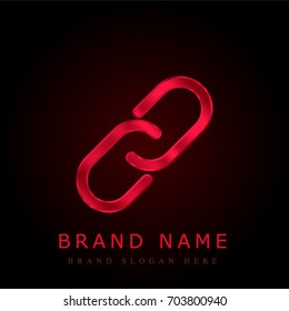 Unlink red chromium metallic logo