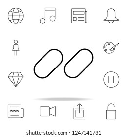 unlinked icon. Minimal Universal Theme icons universal set for web and mobile