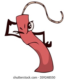 Unlit Cartoon Dynamite Thinking what to Do Next, Vector Illustration. 