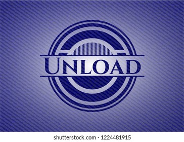Unload badge with jean texture