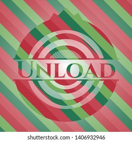 Unload christmas colors emblem. Vector Illustration. Detailed.