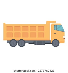 Unload truck icon cartoon vector. Tipper dump. Machine vehicle