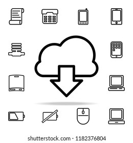 unloading from the cloud icon. web icons universal set for web and mobile on white background