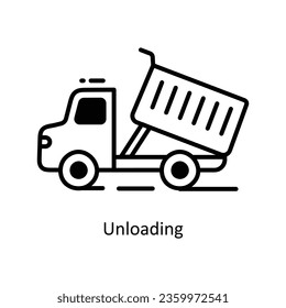 Descargando la ilustración de diseño de iconos de doodle. Símbolo de logística y entrega en fondo blanco archivo EPS 10