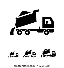 Unloading dump truck