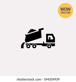 Unloading dump truck