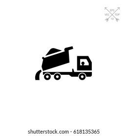Unloading dump truck