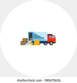 Unloading or Loading Truck Icon