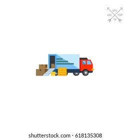 Unloading or Loading Truck Icon