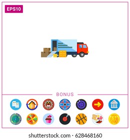 Unloading or Loading Truck Icon