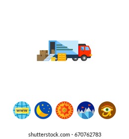 Unloading or Loading Truck Icon