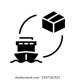 unloading solid icon vector design good for web or mobile app
