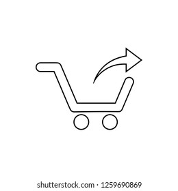 unloading from a trolley icon. Element of web for mobile concept and web apps icon. Thin line icon for website design and development, app development