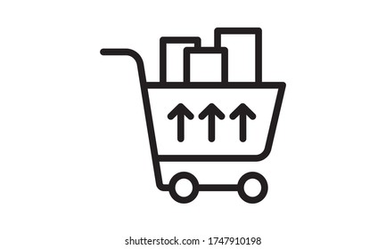 unloading from a trolley icon. Element of web for mobile concept and web apps icon. Thin line icon for website design and development, app development - Vector
