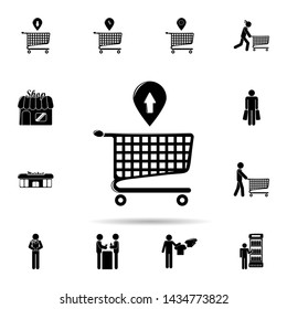unloading from a trolley icon. Universal set of shop for website design and development, app development