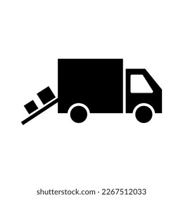 unloading truck icon vector trendy style illustration on white background