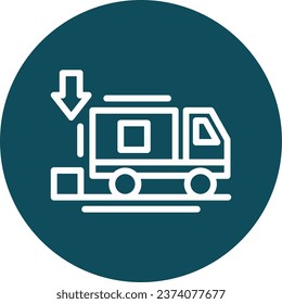 Unloading zone Outline Circle Icon Design