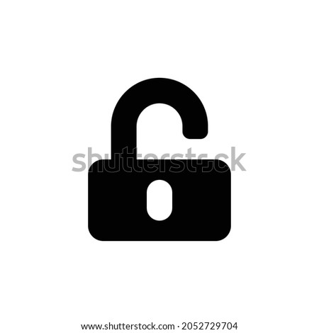 unlock alt Icon. Flat style design isolated on white background. Vector illustration