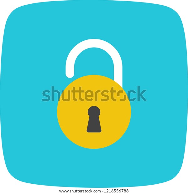 Unlock Basic Elements Flat Curve Bg Stock Vector Royalty Free 1216556788