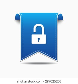 Unlock blue Vector Icon Design