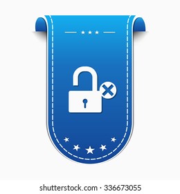 Unlock Blue Vector Icon Design