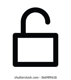 Unlock Bold Line Vector Icon