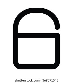 Unlock Bold Line Vector Icon