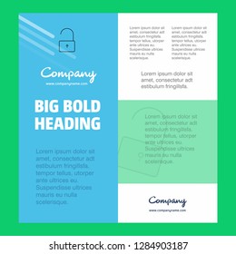 Unlock  Business Company Poster Template. with place for text and images. vector background