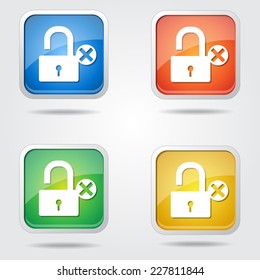 Unlock Colorful Vector Icon Design