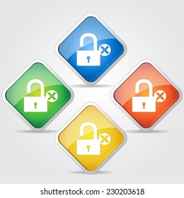 Unlock Colorful Vector Icon Design