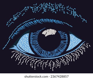 Unlock a digital realm of creativity with our mesmerizing ASCII art eye. Futuristic and visually captivating.