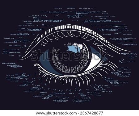 Unlock a digital realm of creativity with our mesmerizing ASCII art eye. Futuristic and visually captivating.