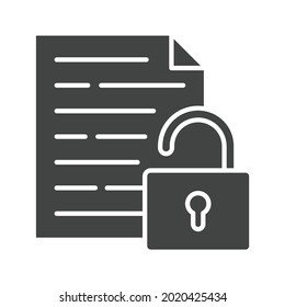 Unlock Documents icon vector image. Can also be used for Physical Fitness. Suitable for mobile apps, web apps and print media.